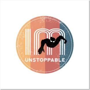 Retro IM unstoppable Mens Swimming 1 Posters and Art